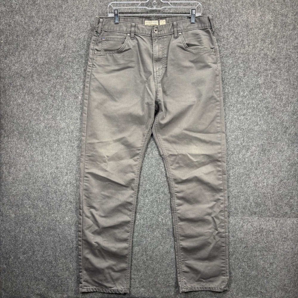 Patagonia Mens 34x31 Performance Twill Jeans Pants Gray Straight Fit 56490